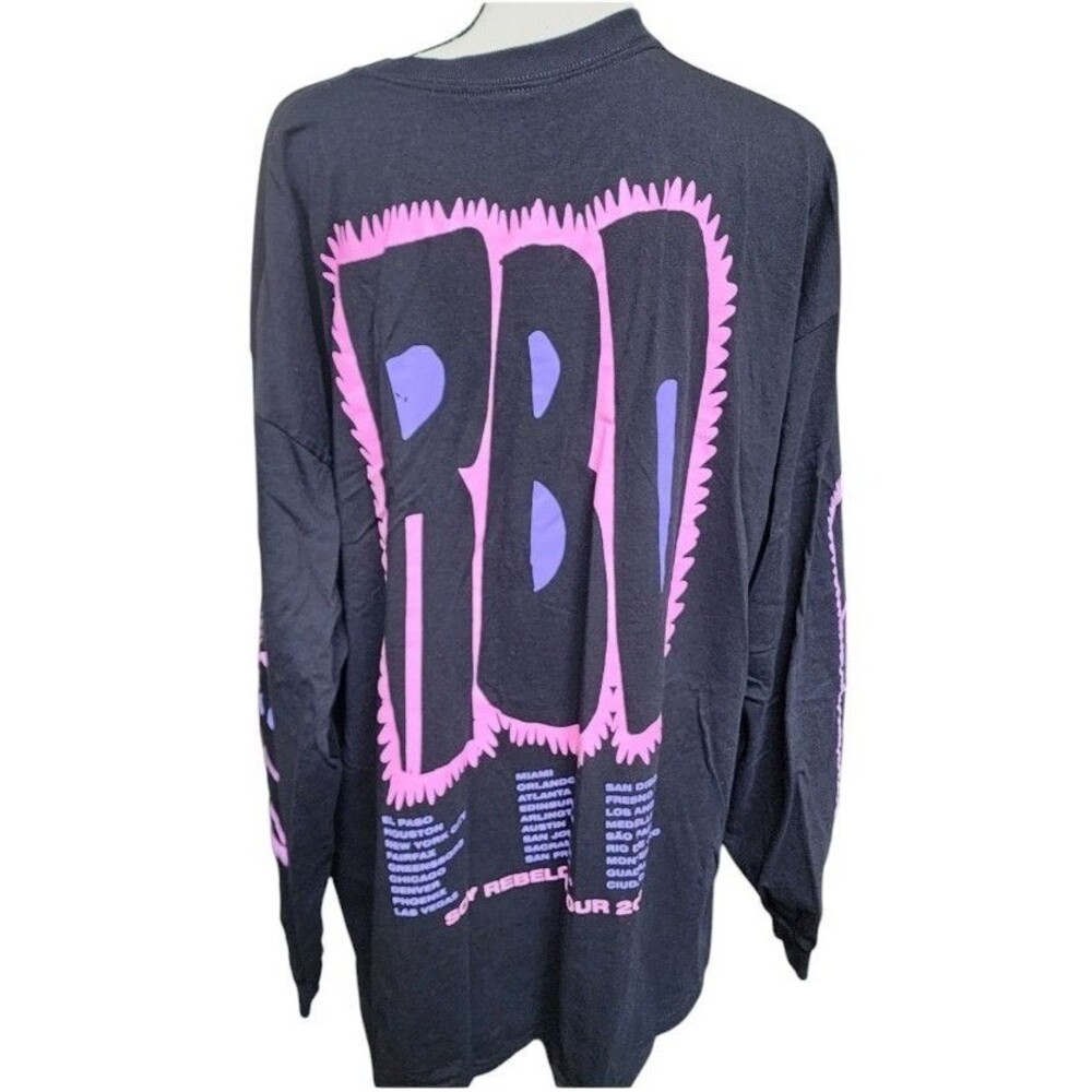 RBD Soy Rebelde Tour 2023 Long Sleeve Black Tee Size 2XL Mexican Pop